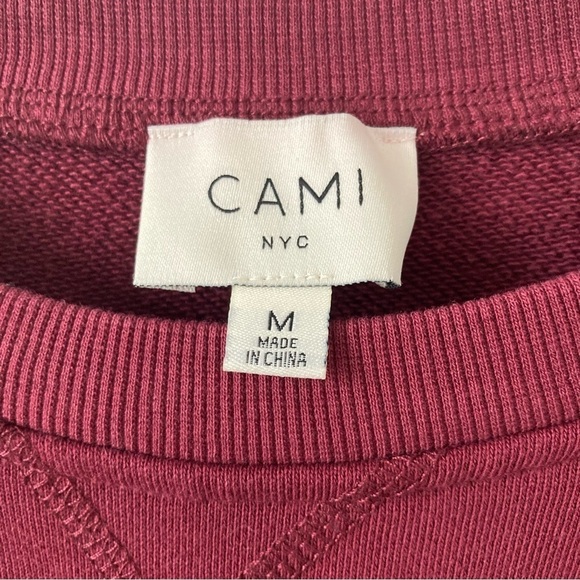 CAMI NYC Lyra Sweatshirt Burgundy Red Size Medium - Picture 7 of 9